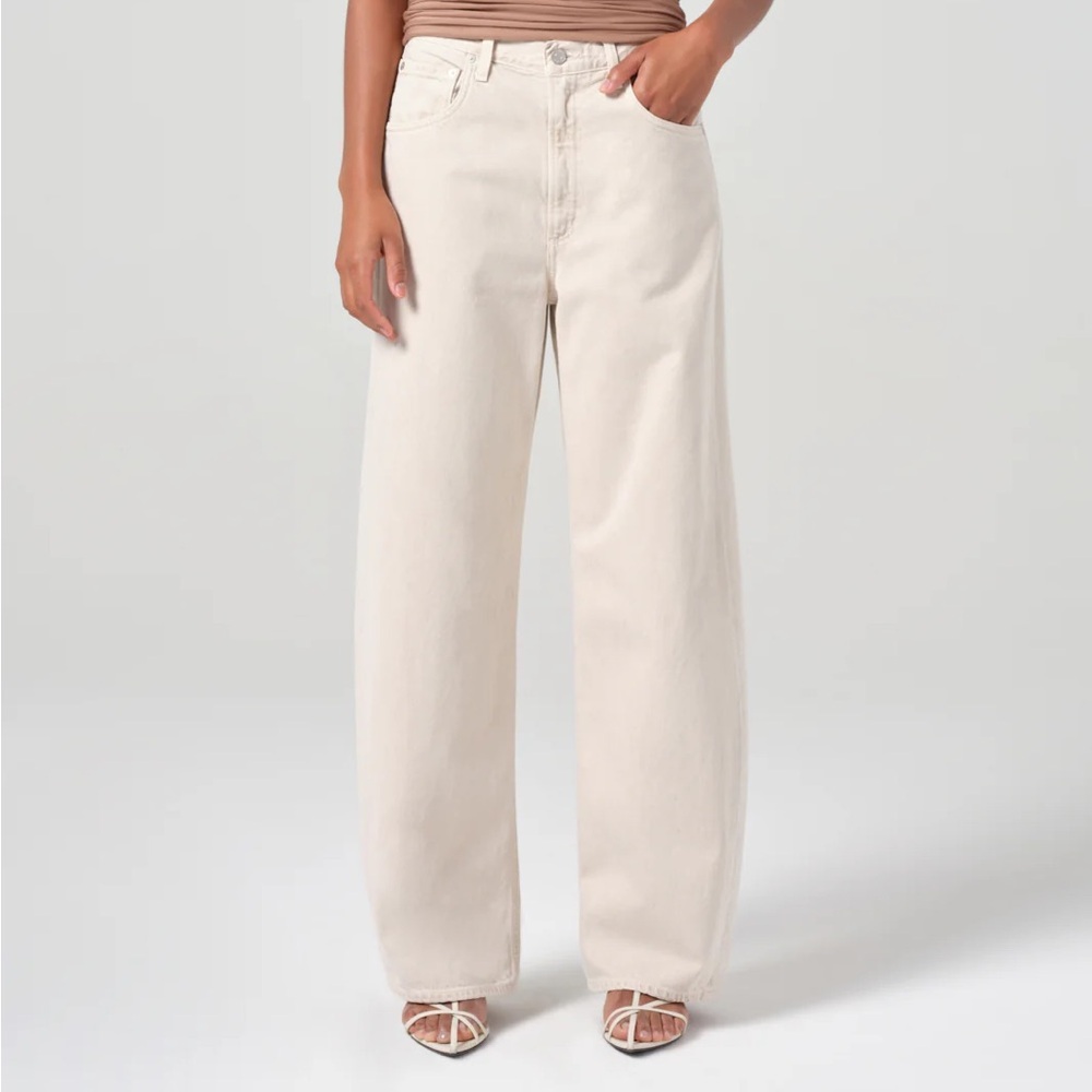 Agolde Cream Denim Pants